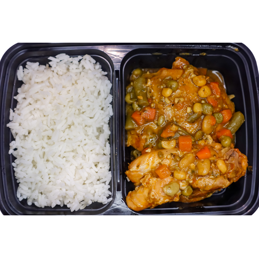 Pollo guisado con Vegetales Mixtos