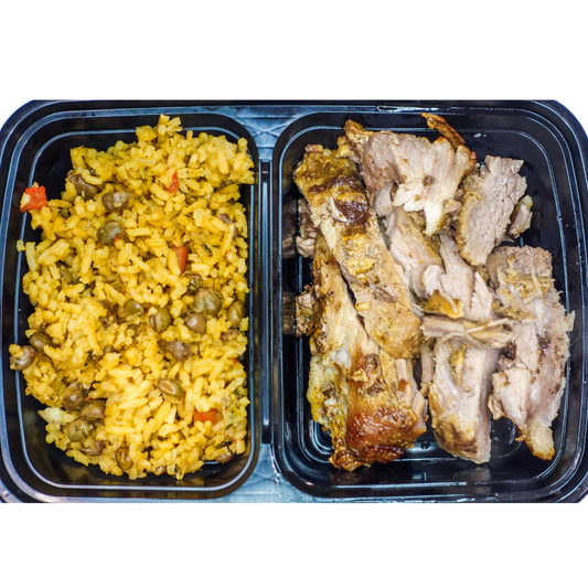 Pernil y Arroz con Gandules