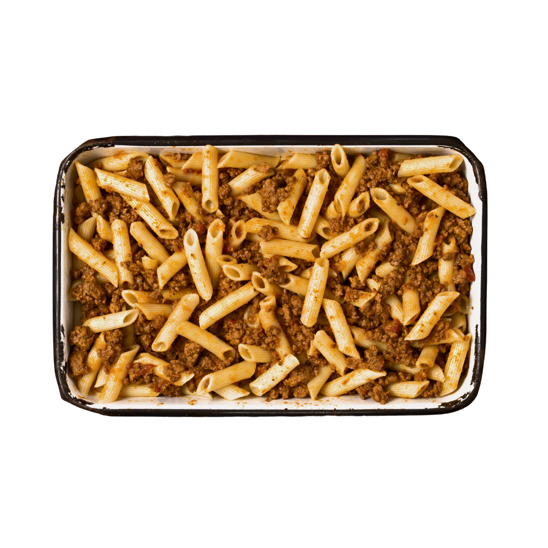 Penne Pasta Tray with Ground Beef